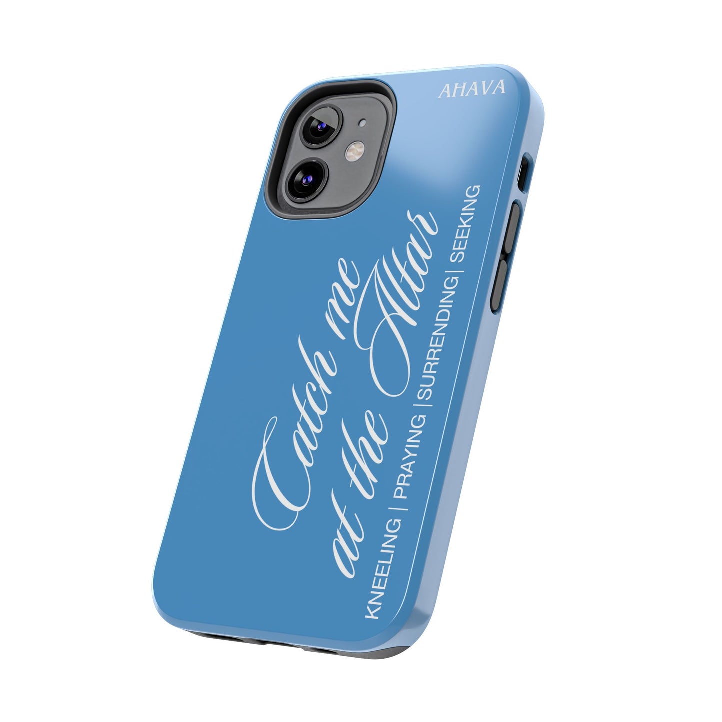 "Catch Me at the Altar" Light Blue Phone Case
