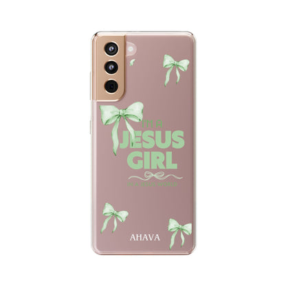 I'm a Jesus Girl Phone Case | Christian Aesthetic Gift for Her | Clear Shockproof Tough Case