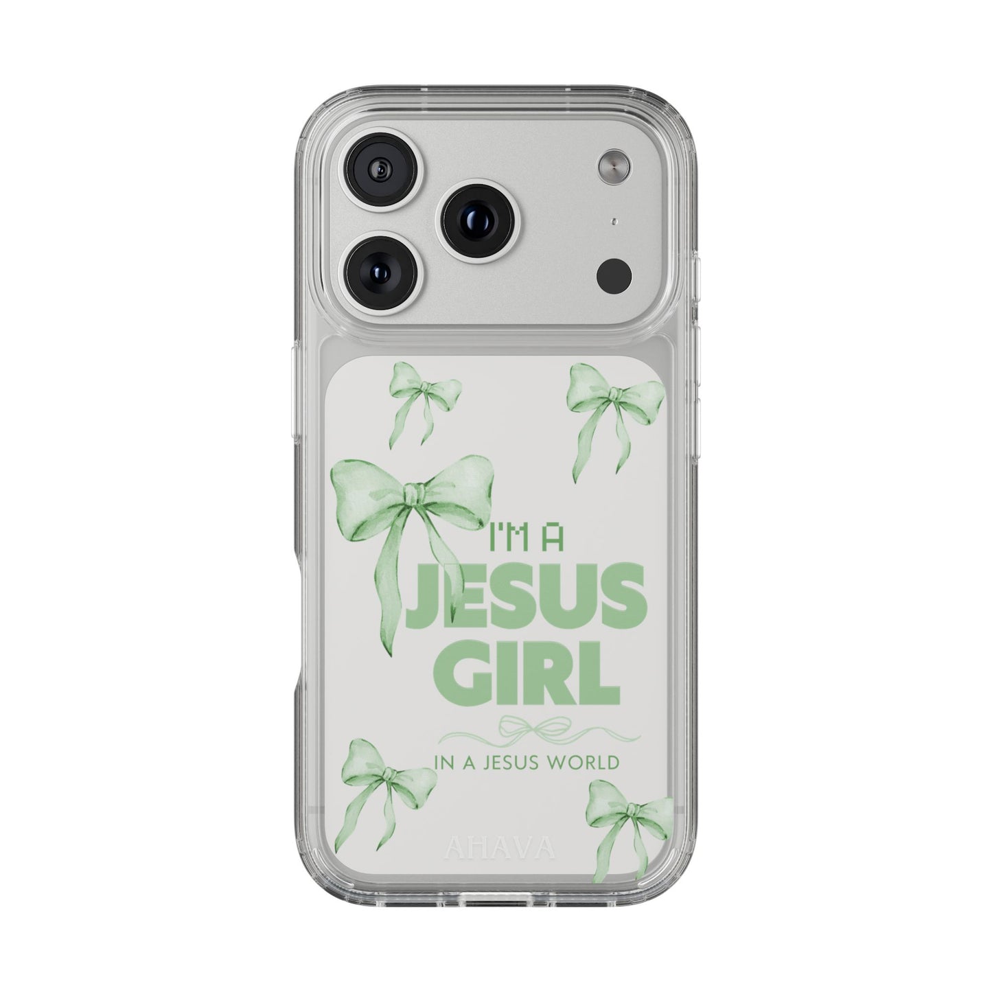 I'm a Jesus Girl Phone Case | Christian Aesthetic Gift for Her | Clear Shockproof Tough Case