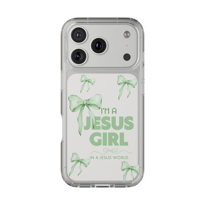 I'm a Jesus Girl Phone Case | Christian Aesthetic Gift for Her | Clear Shockproof Tough Case