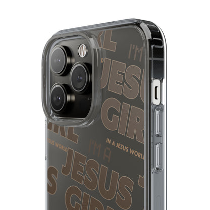 I'm a Jesus Girl Brown Case -Clear