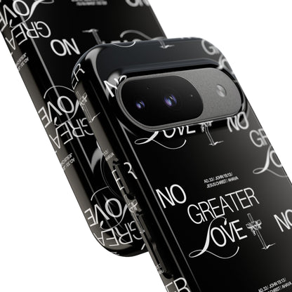 "No Greater Love" Black Phone Case