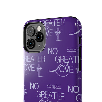 "No Greater Love" Purple Phone Case