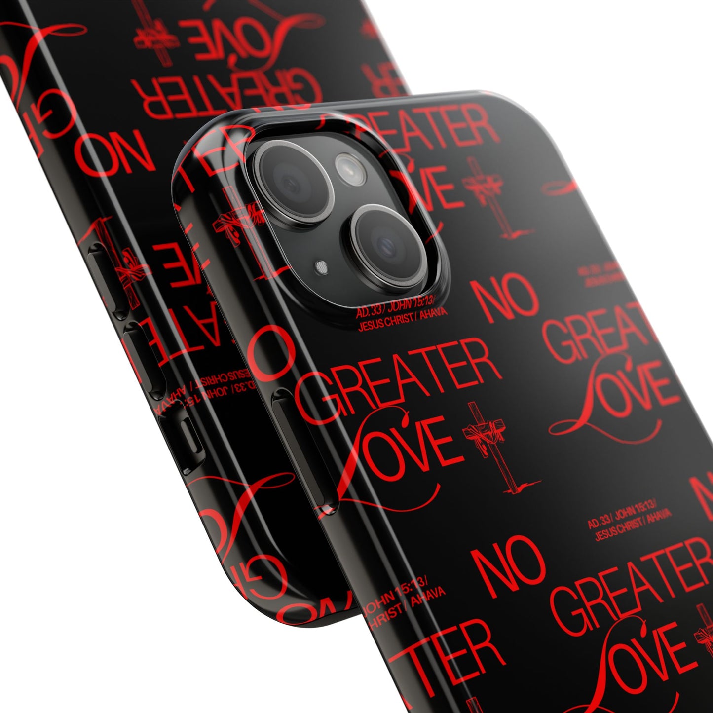 "No Greater Love" Red Phone Case