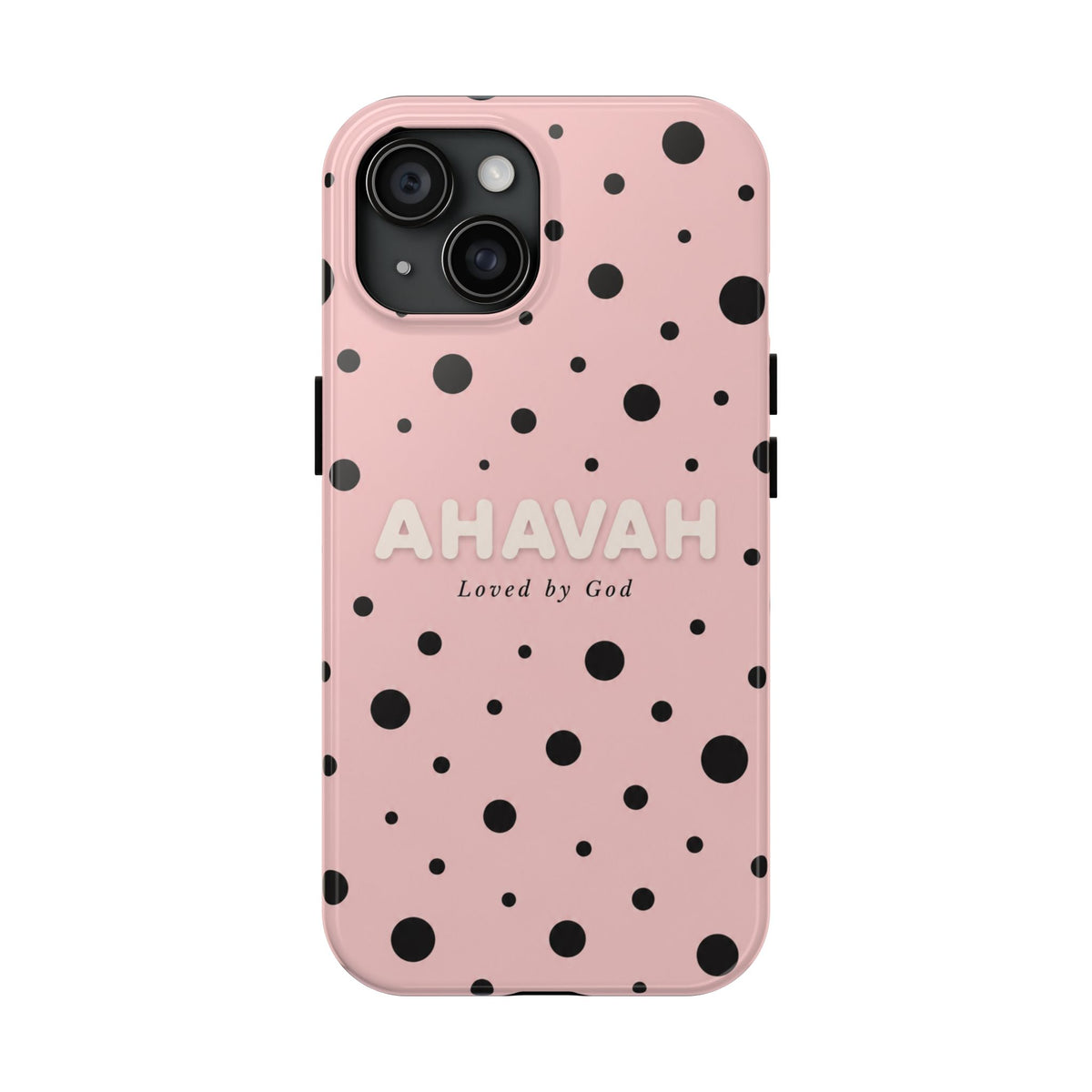 Ahavah Pink Polka Dot Phone Case