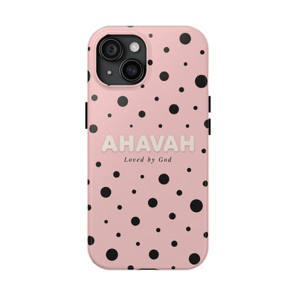 Ahavah Pink Polka Dot Phone Case