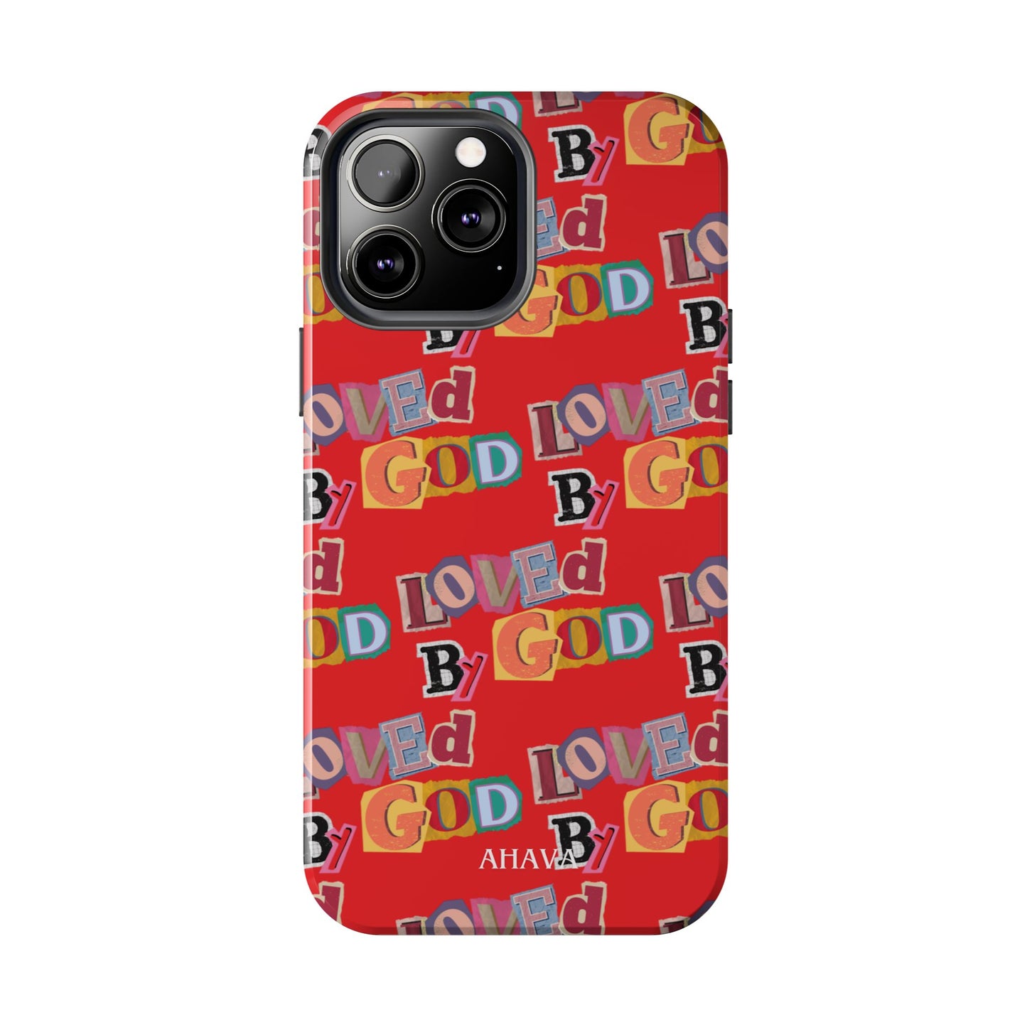 "Loved by God" Red Phone Case