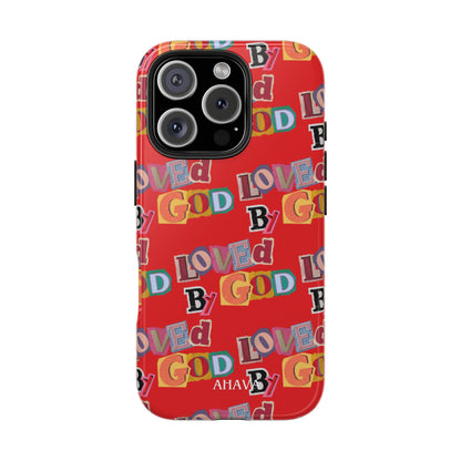 "Loved by God" Red Phone Case