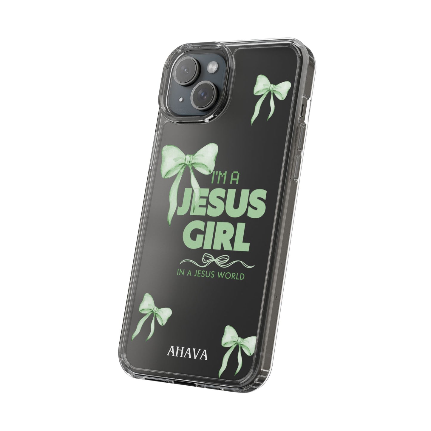 I'm a Jesus Girl Phone Case | Christian Aesthetic Gift for Her | Clear Shockproof Tough Case