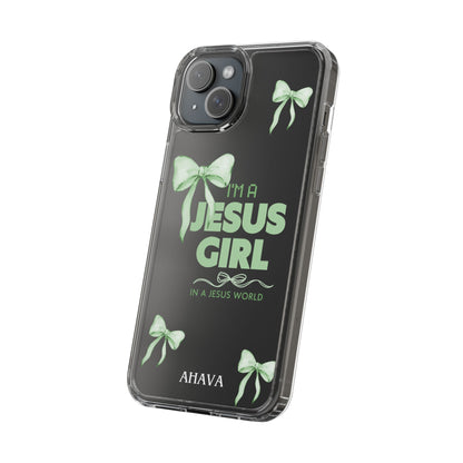 I'm a Jesus Girl Phone Case | Christian Aesthetic Gift for Her | Clear Shockproof Tough Case