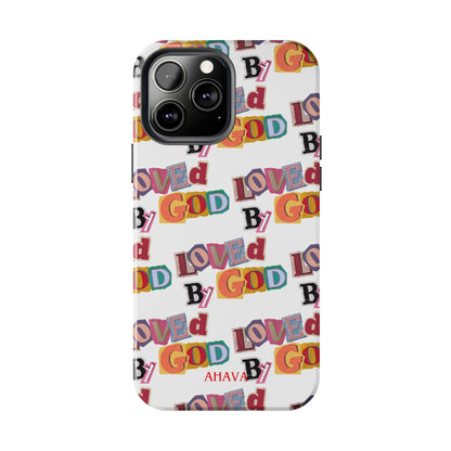 "Loved by God" white Phone Case