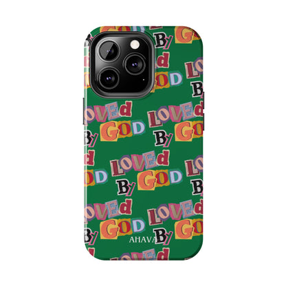 "Loved by God" Green Phone Case