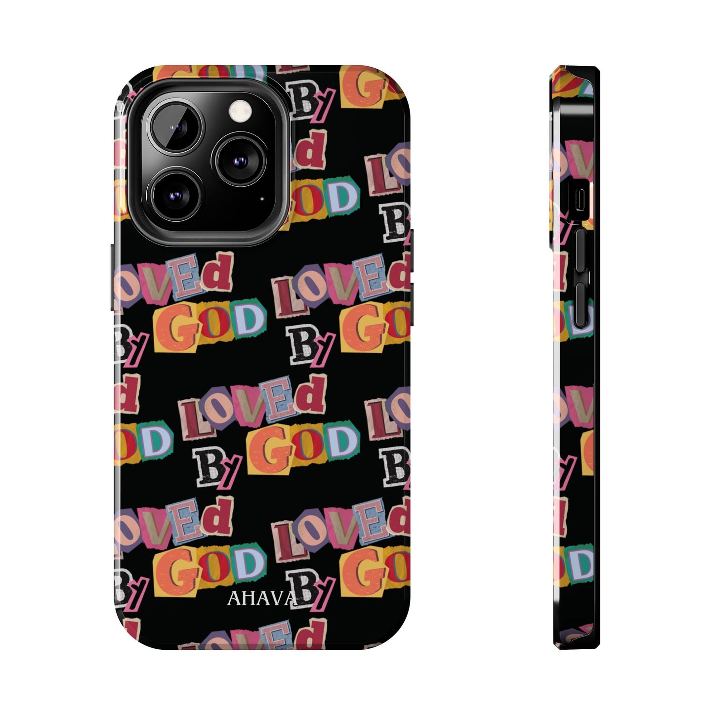 "Loved by God" Black Phone Case