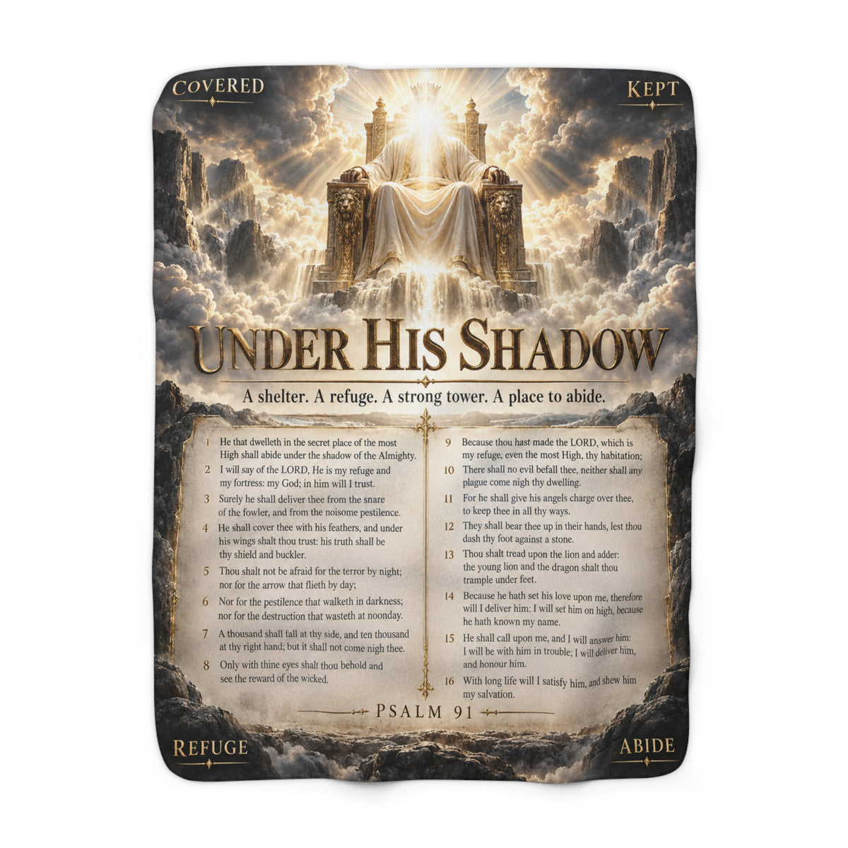 Under His Shadow Psalm 91 Prayer Blanket