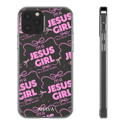 I'm a Jesus Girl Pink Case -Clear