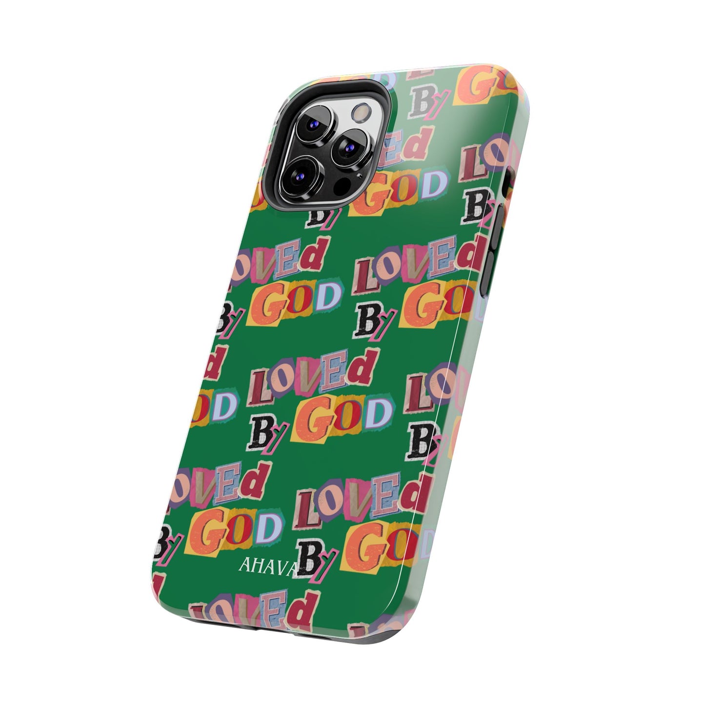 "Loved by God" Green Phone Case