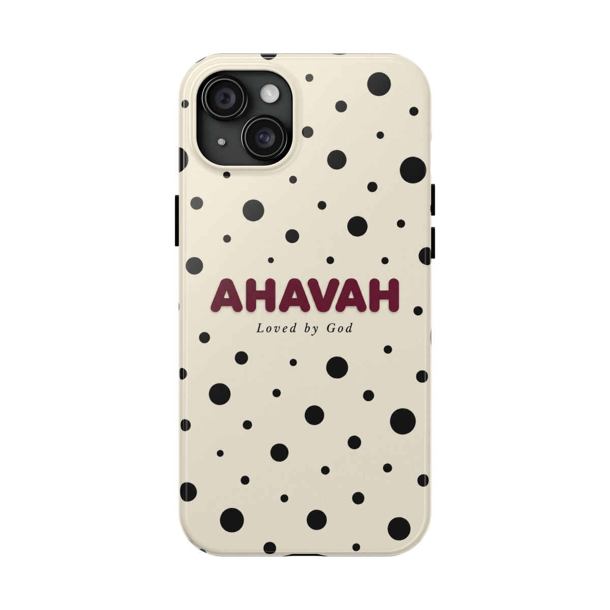 Ahavah Ivory Polka Dots Phone Case
