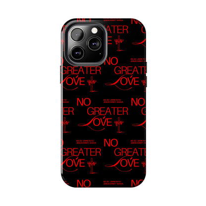"No Greater Love" Red Phone Case