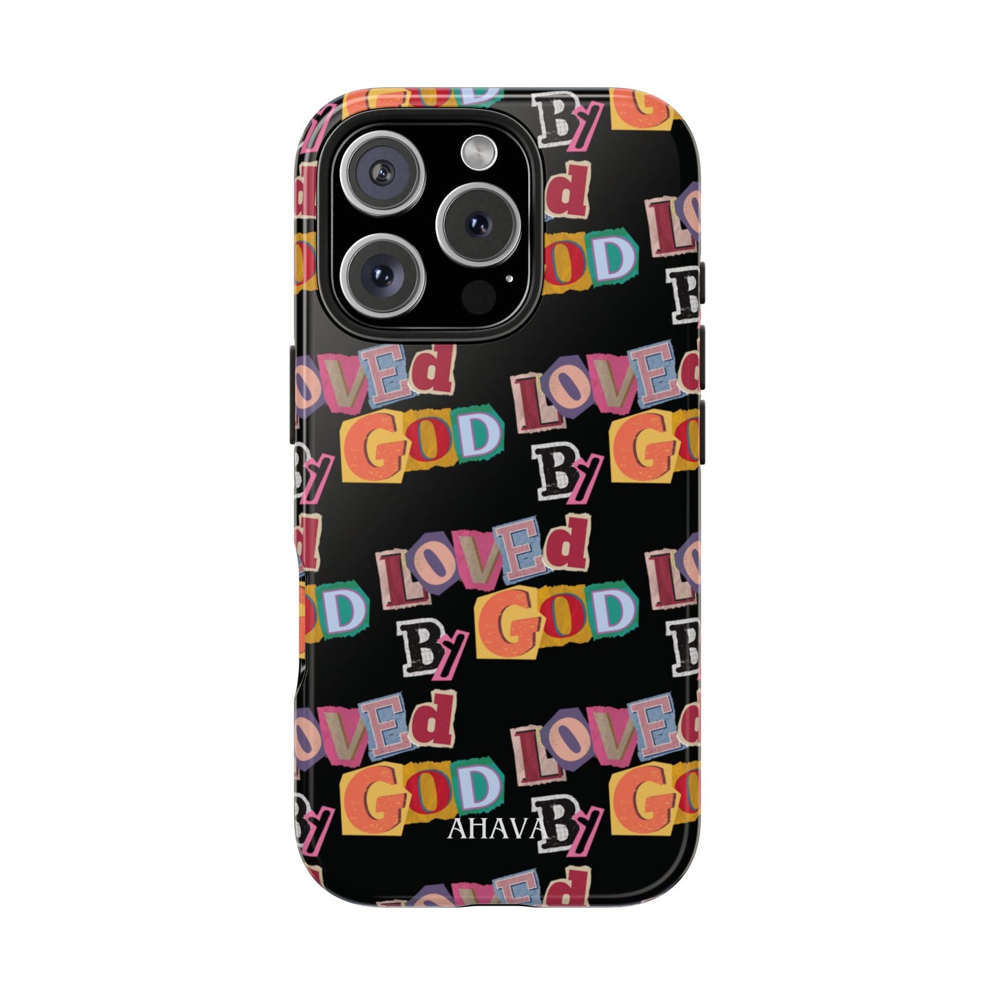 "Loved by God" Black Phone Case