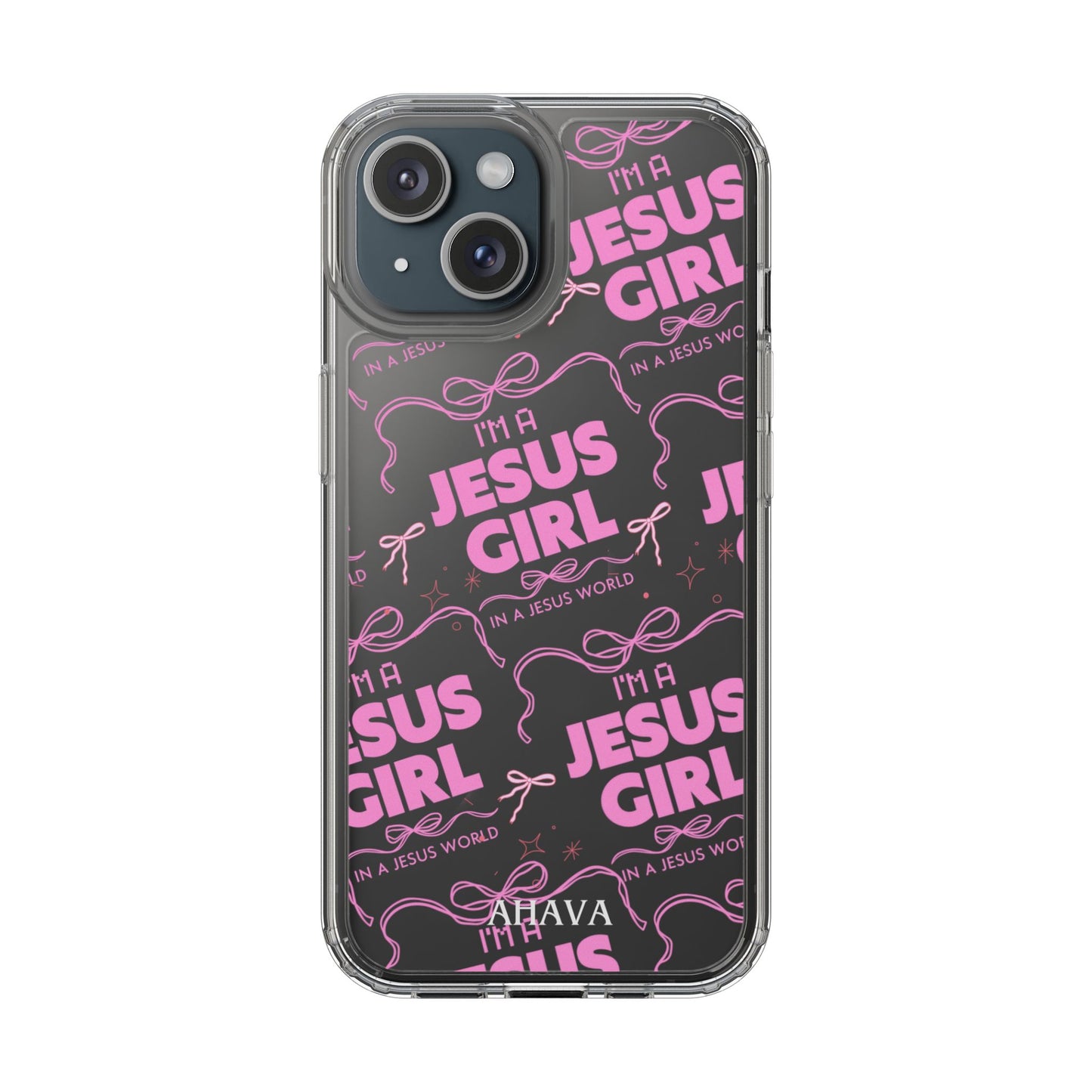 I'm a Jesus Girl Pink Case -Clear