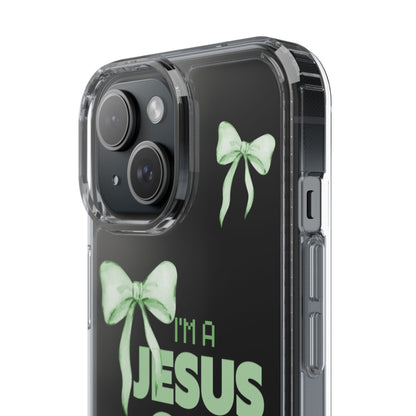 I'm a Jesus Girl Phone Case | Christian Aesthetic Gift for Her | Clear Shockproof Tough Case