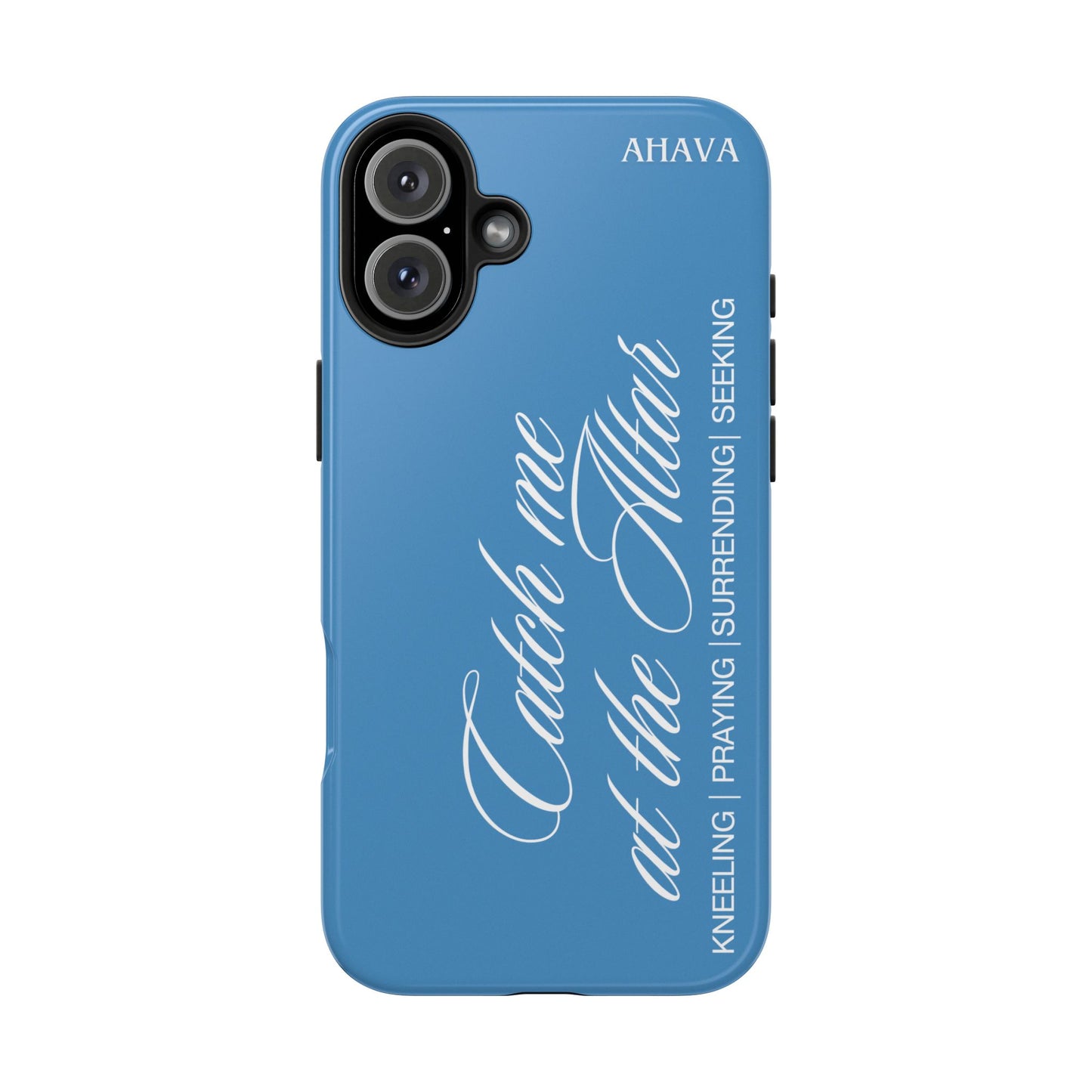 "Catch Me at the Altar" Light Blue Phone Case