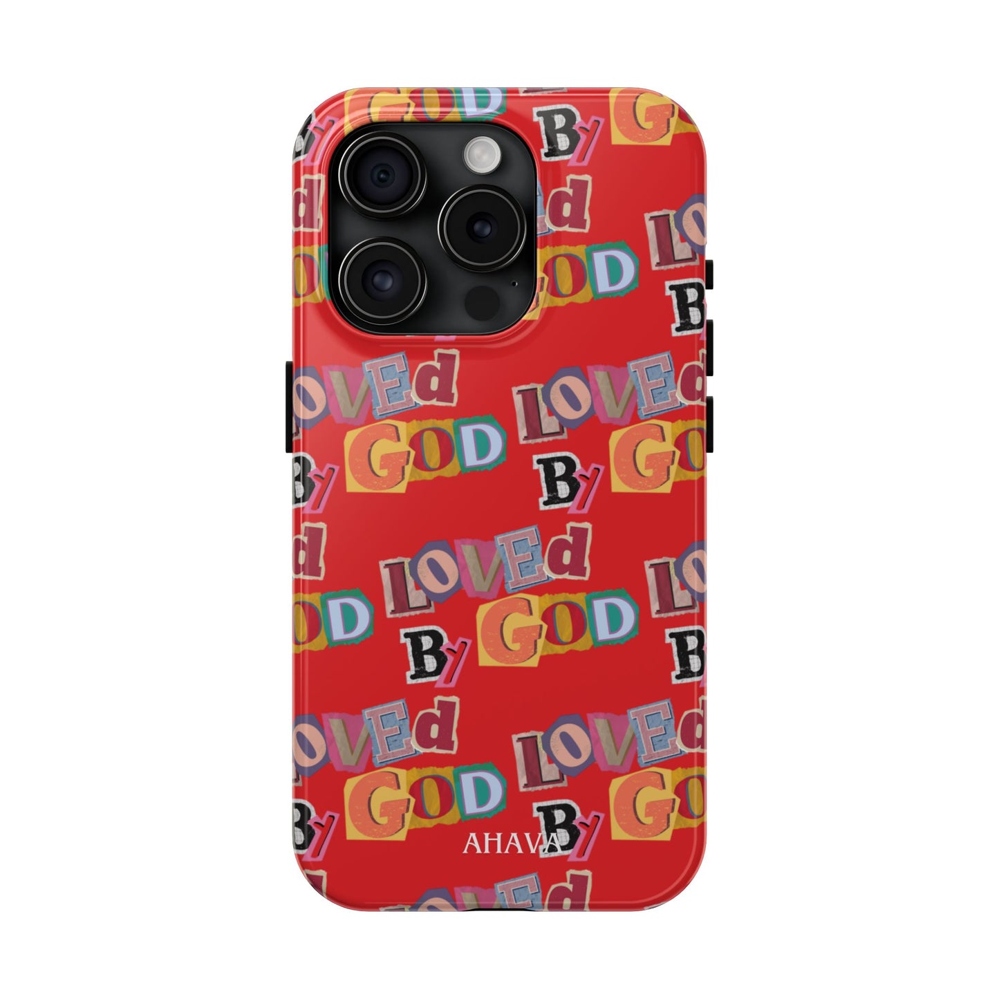 "Loved by God" Red Phone Case