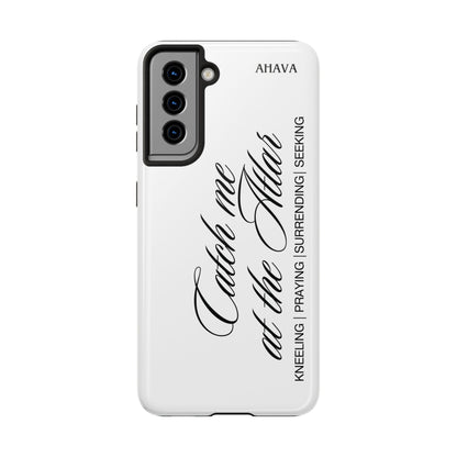 "Catch Me at the Altar" White Phone Case