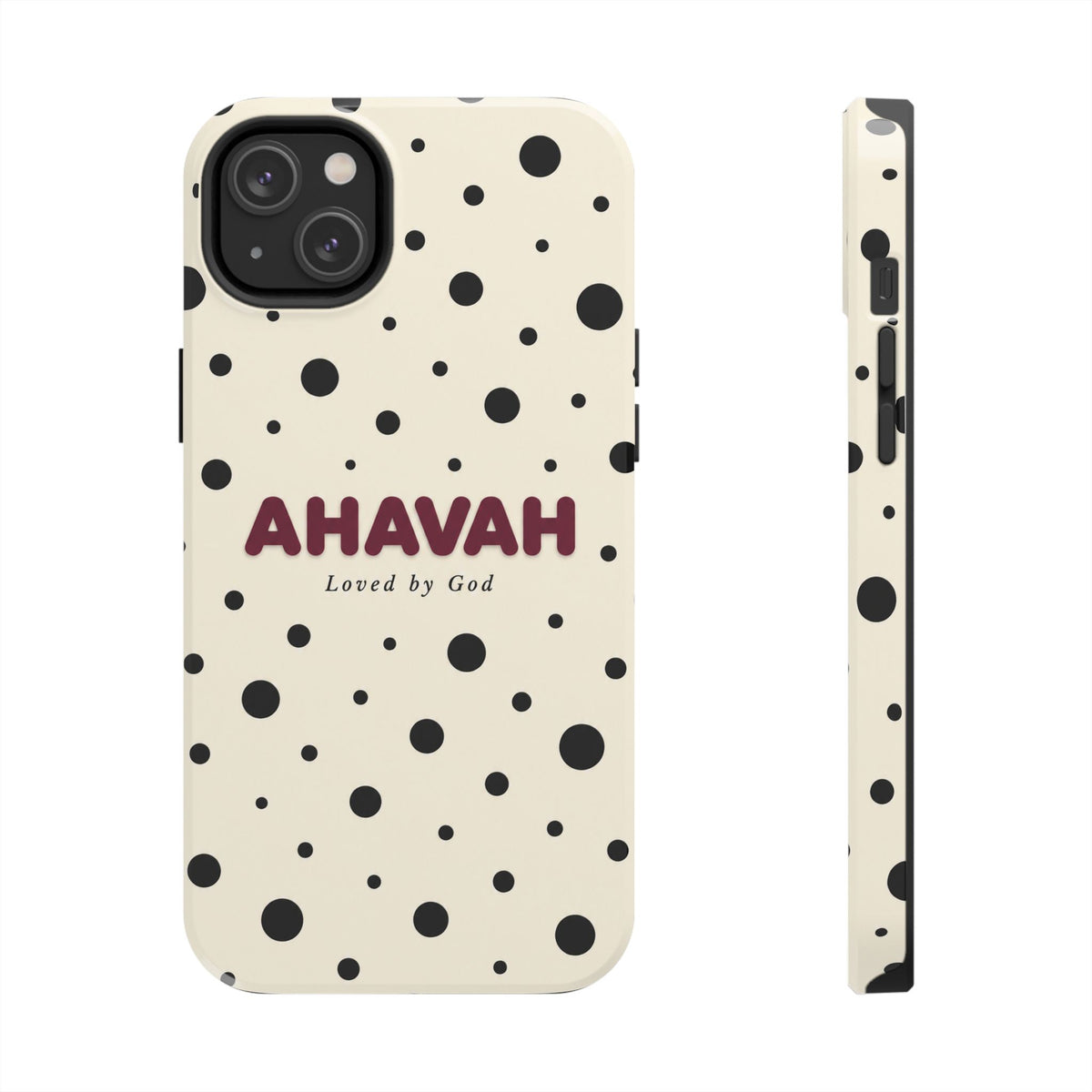 Ahavah Ivory Polka Dots Phone Case