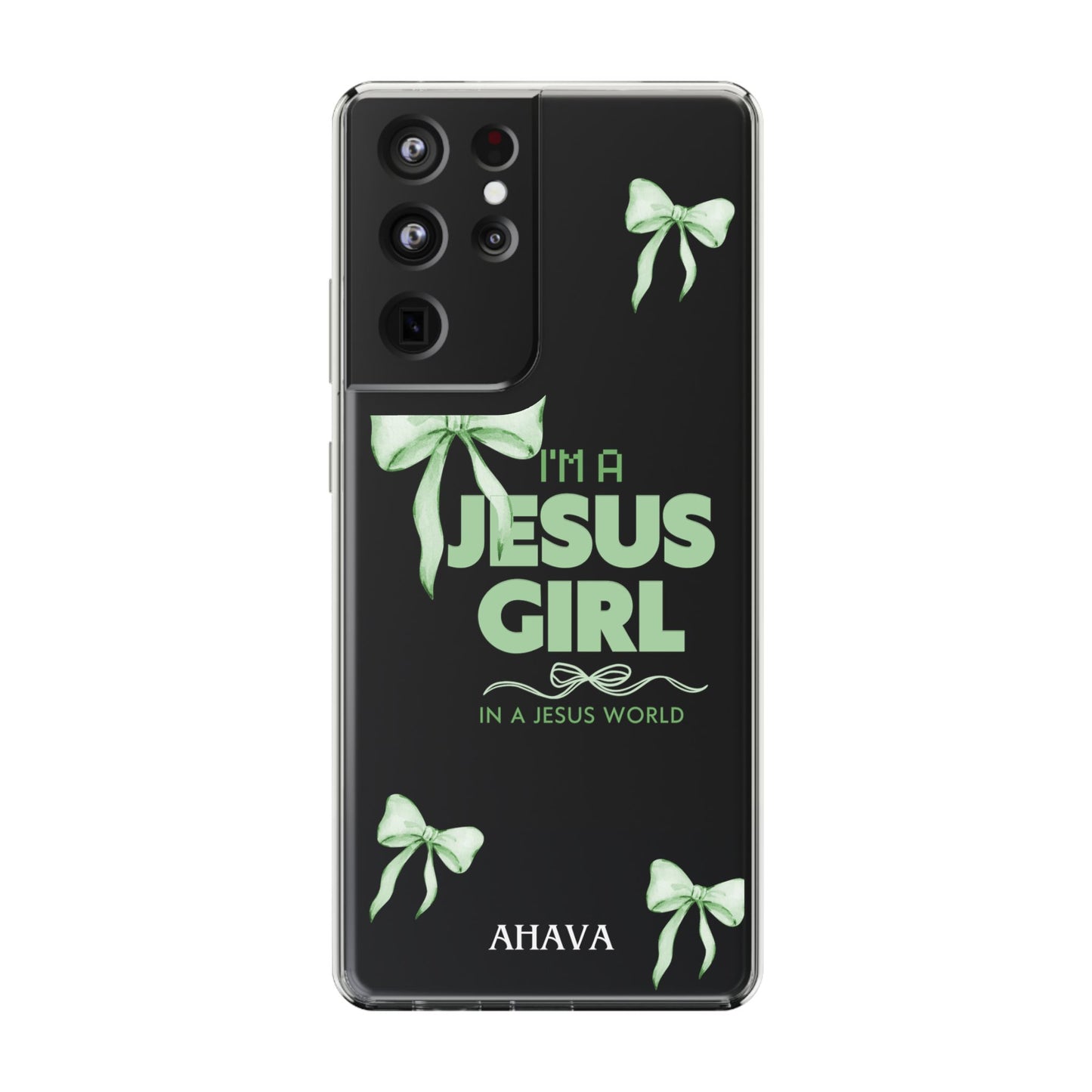 I'm a Jesus Girl Phone Case | Christian Aesthetic Gift for Her | Clear Shockproof Tough Case