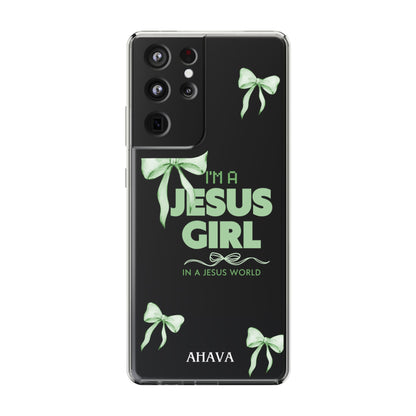 I'm a Jesus Girl Phone Case | Christian Aesthetic Gift for Her | Clear Shockproof Tough Case