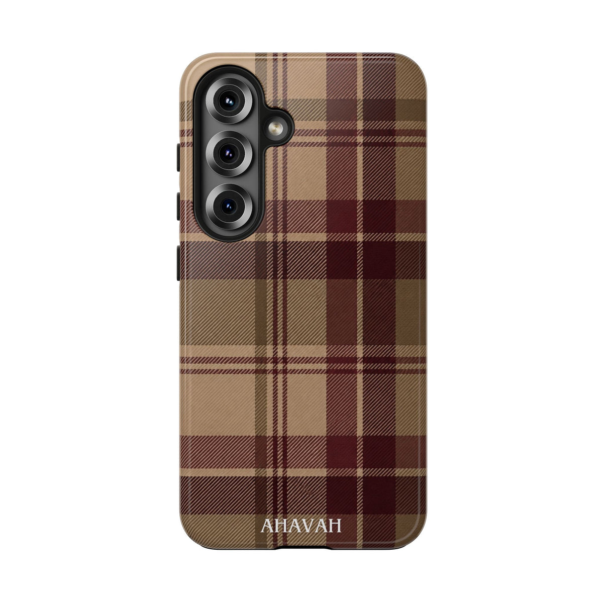 Covenant Comfort | Burgundy Plaid Tough Phone Case