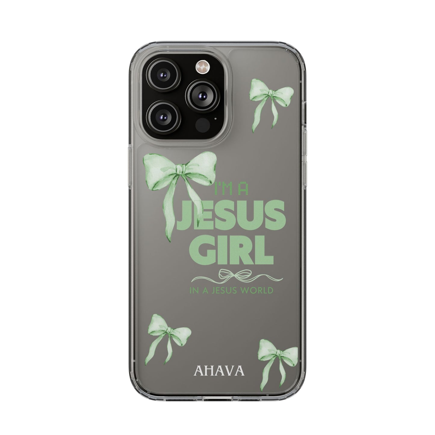 I'm a Jesus Girl Phone Case | Christian Aesthetic Gift for Her | Clear Shockproof Tough Case