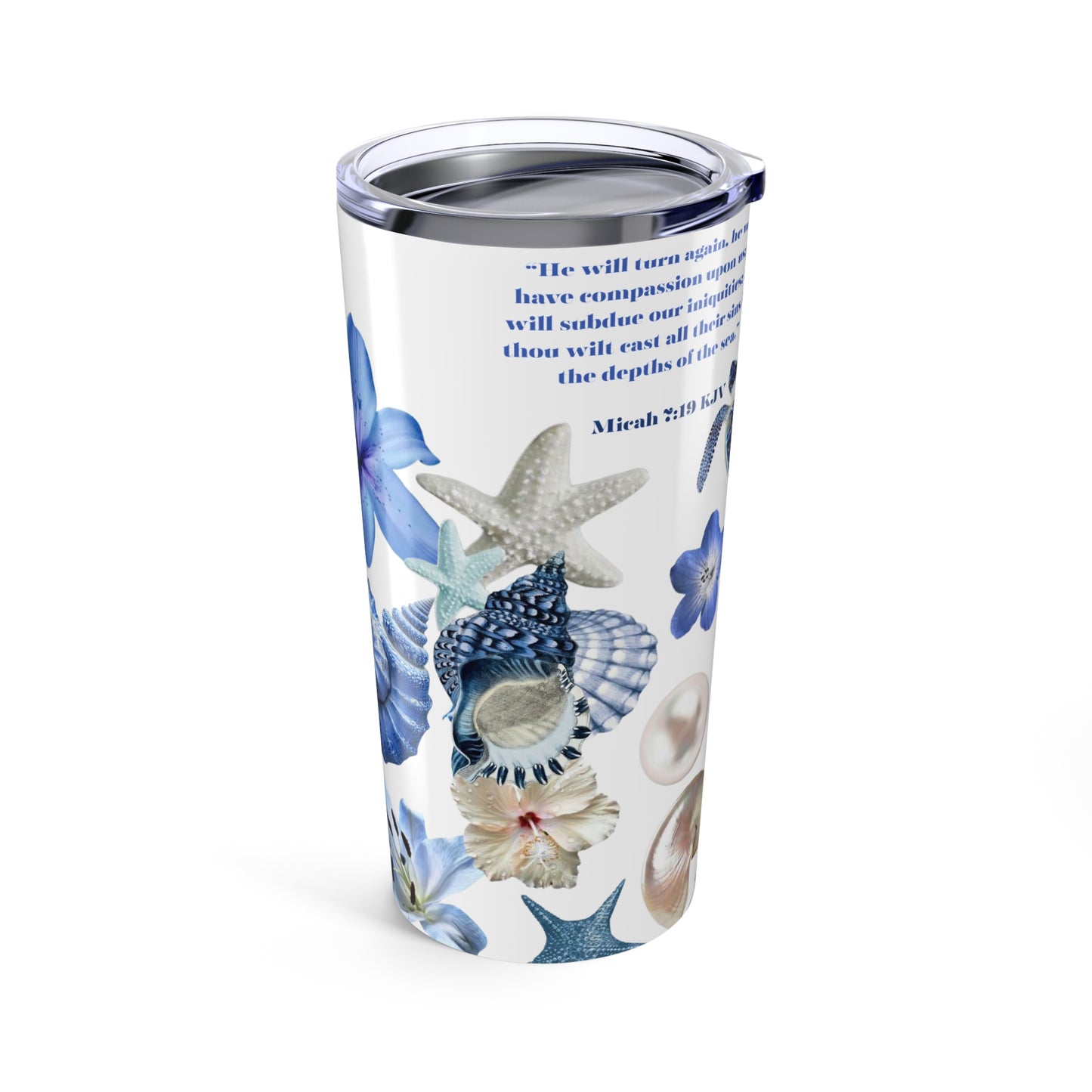 BLUE OCEANS : MICAH 7:19 Tumbler