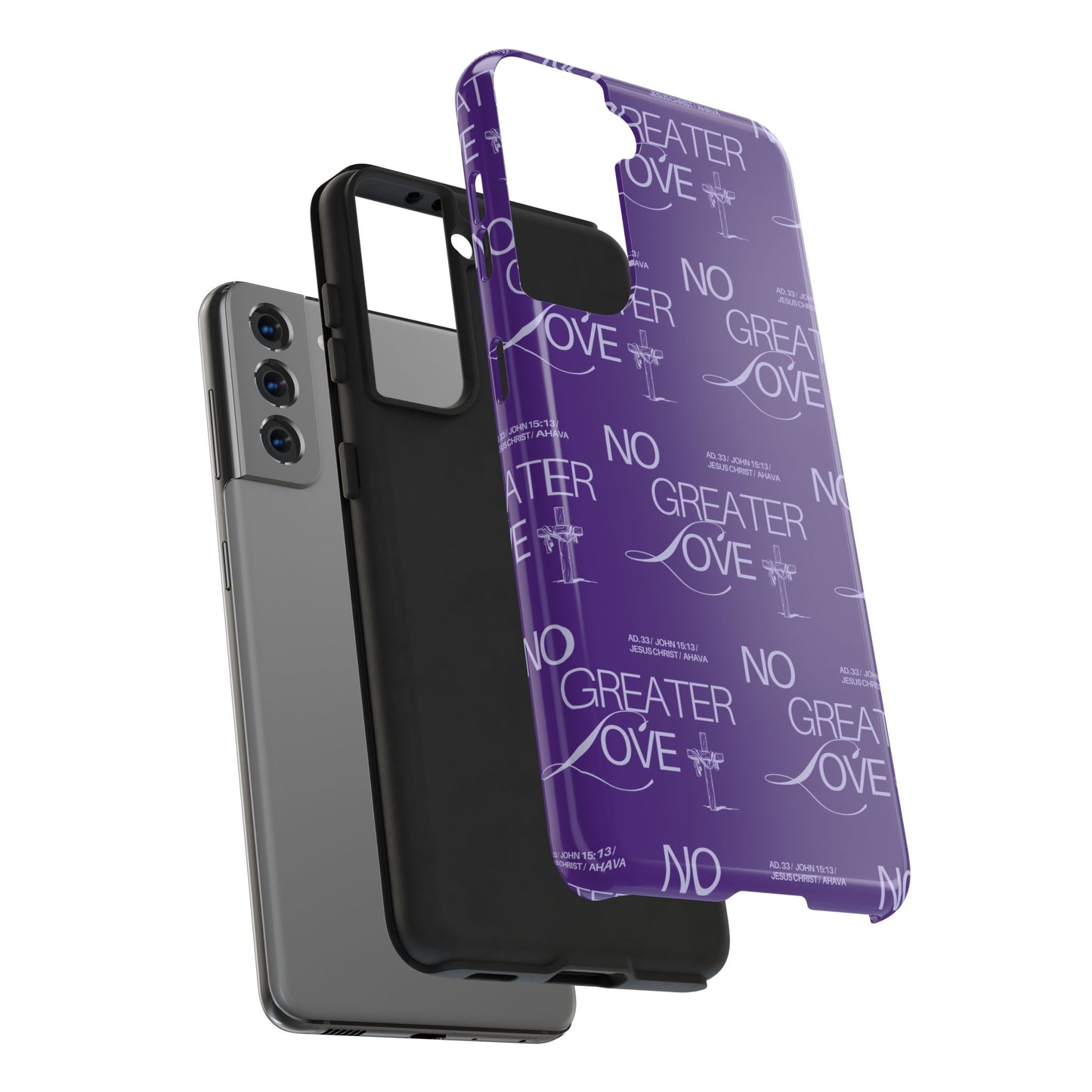 "No Greater Love" Purple Phone Case