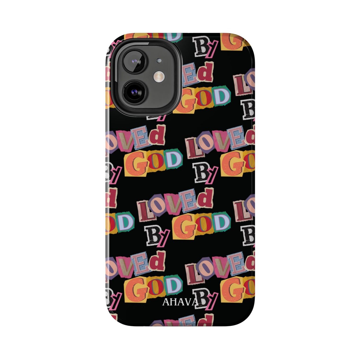 "Loved by God" Black Phone Case