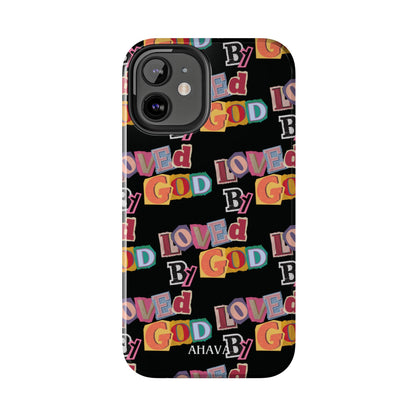 "Loved by God" Black Phone Case
