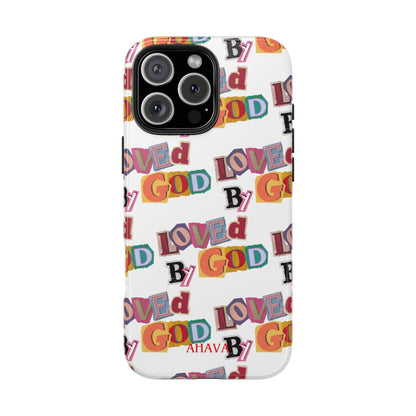 "Loved by God" white Phone Case