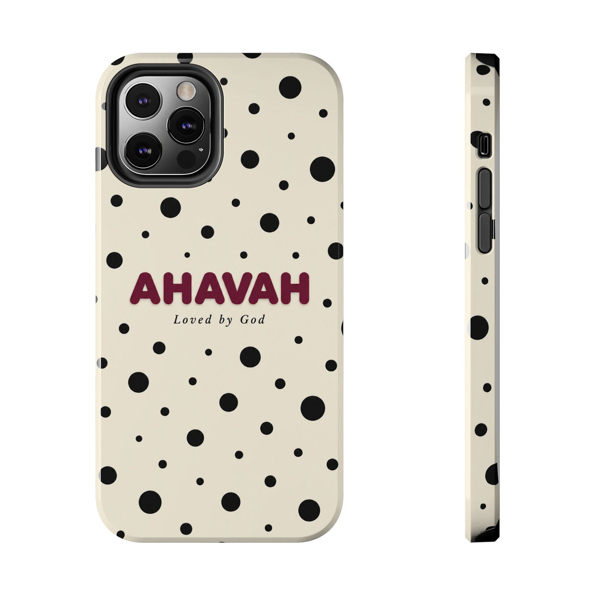 Ahavah Ivory Polka Dots Phone Case