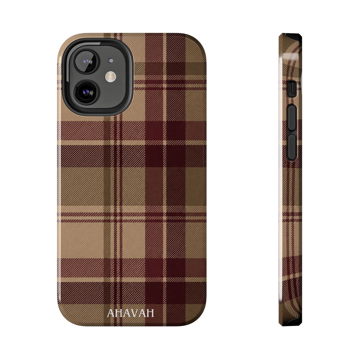 Covenant Comfort | Burgundy Plaid Tough Phone Case