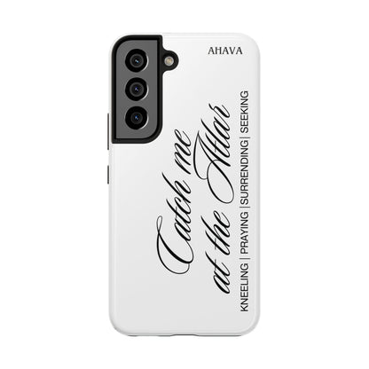 "Catch Me at the Altar" White Phone Case