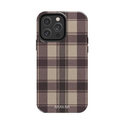 Abba’s Embrace | Warm Teddy Plaid Phone Case