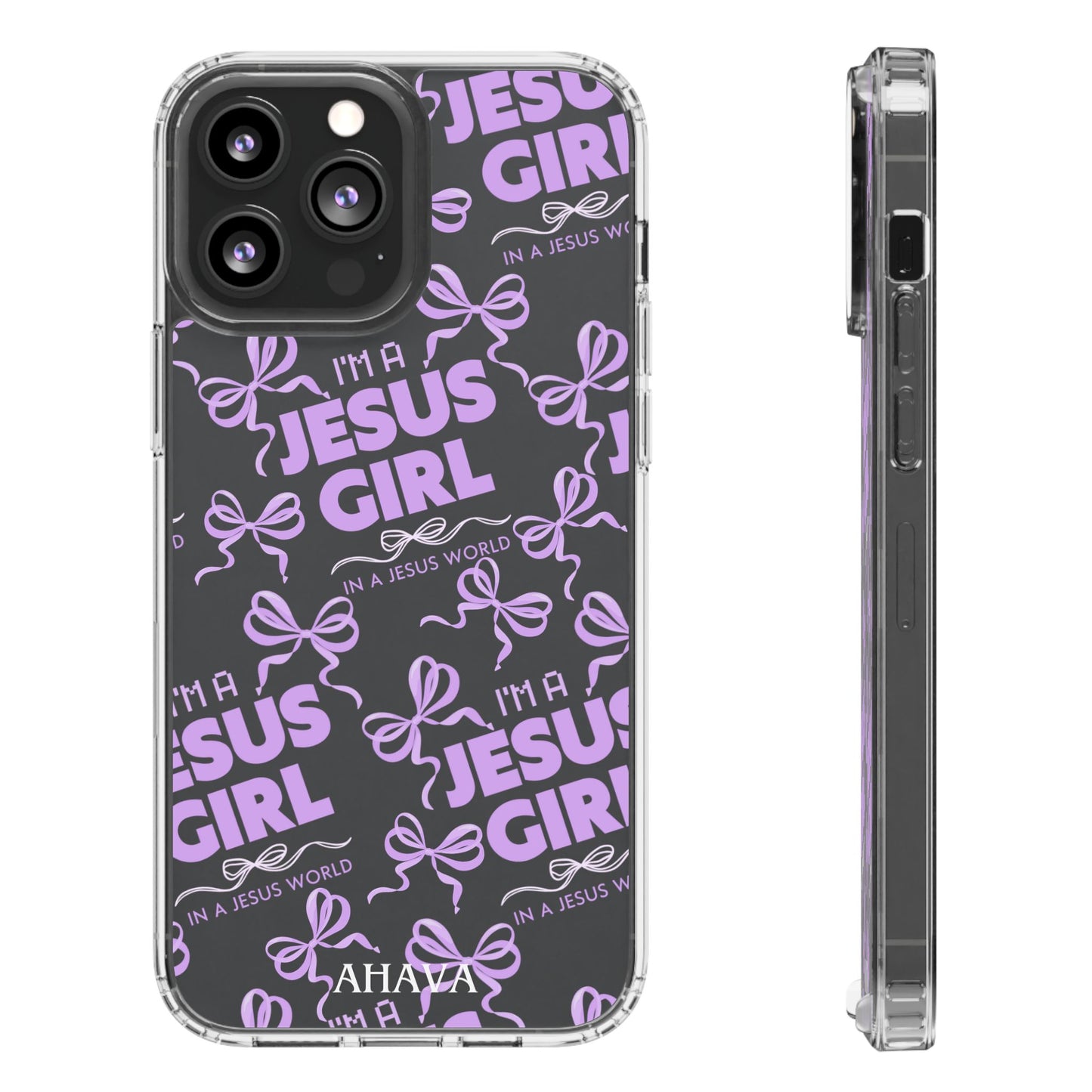 I'm a Jesus Girl Purple Case -Clear