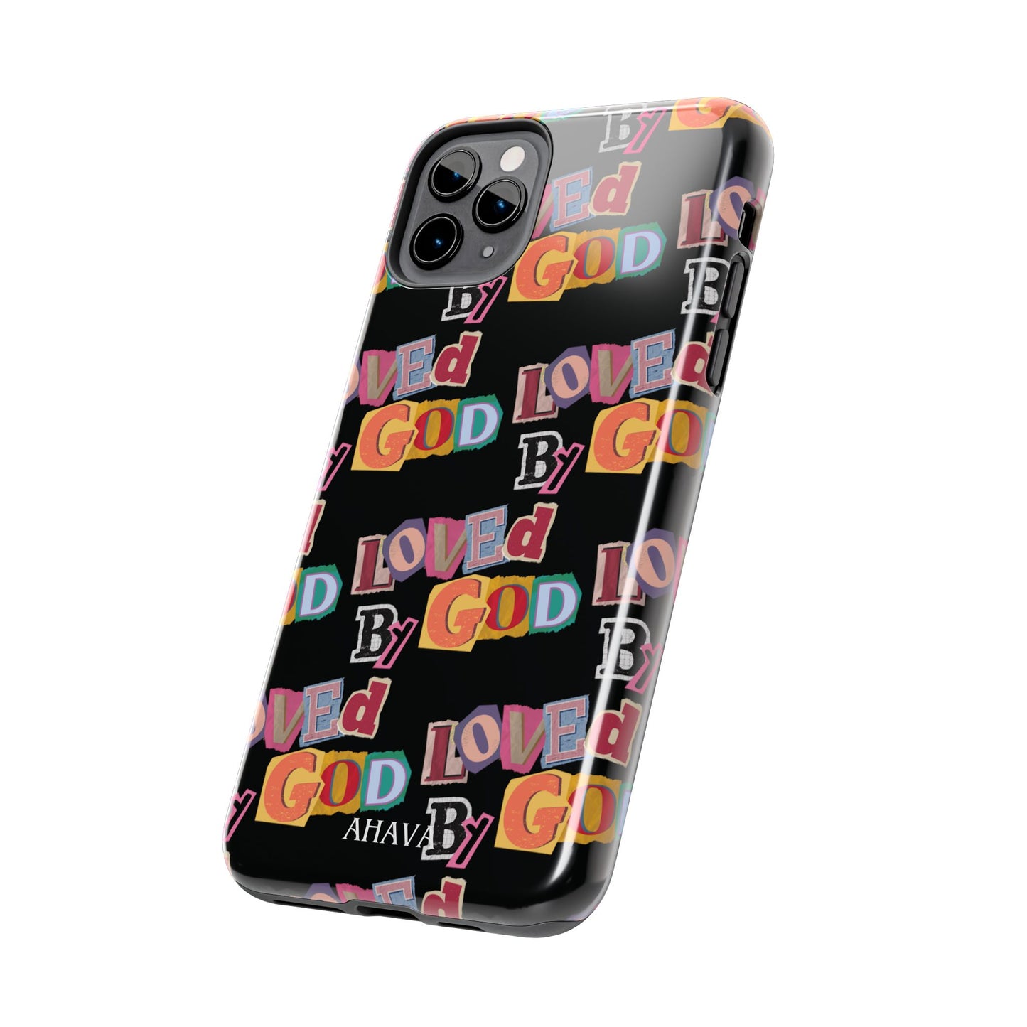 "Loved by God" Black Phone Case