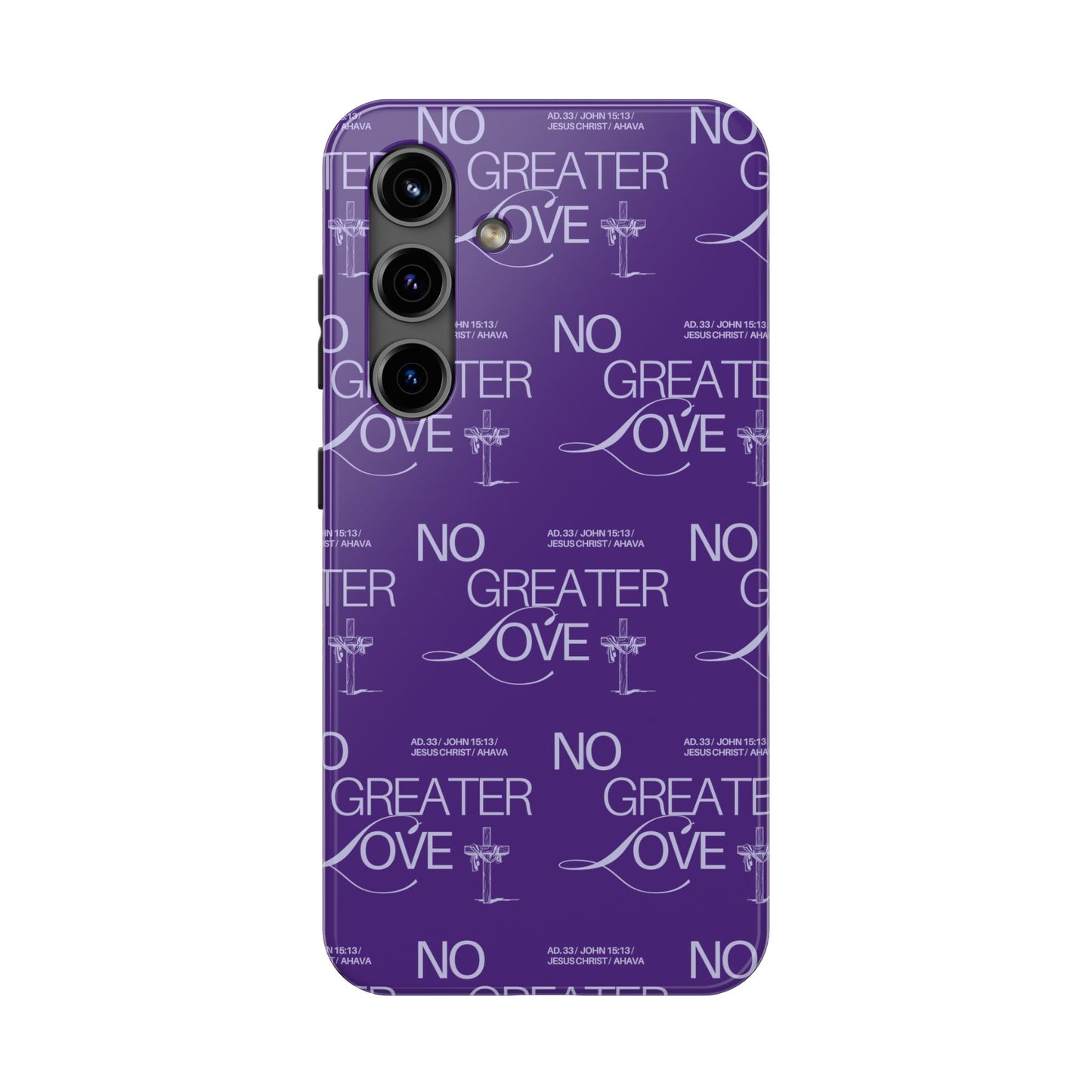 "No Greater Love" Purple Phone Case