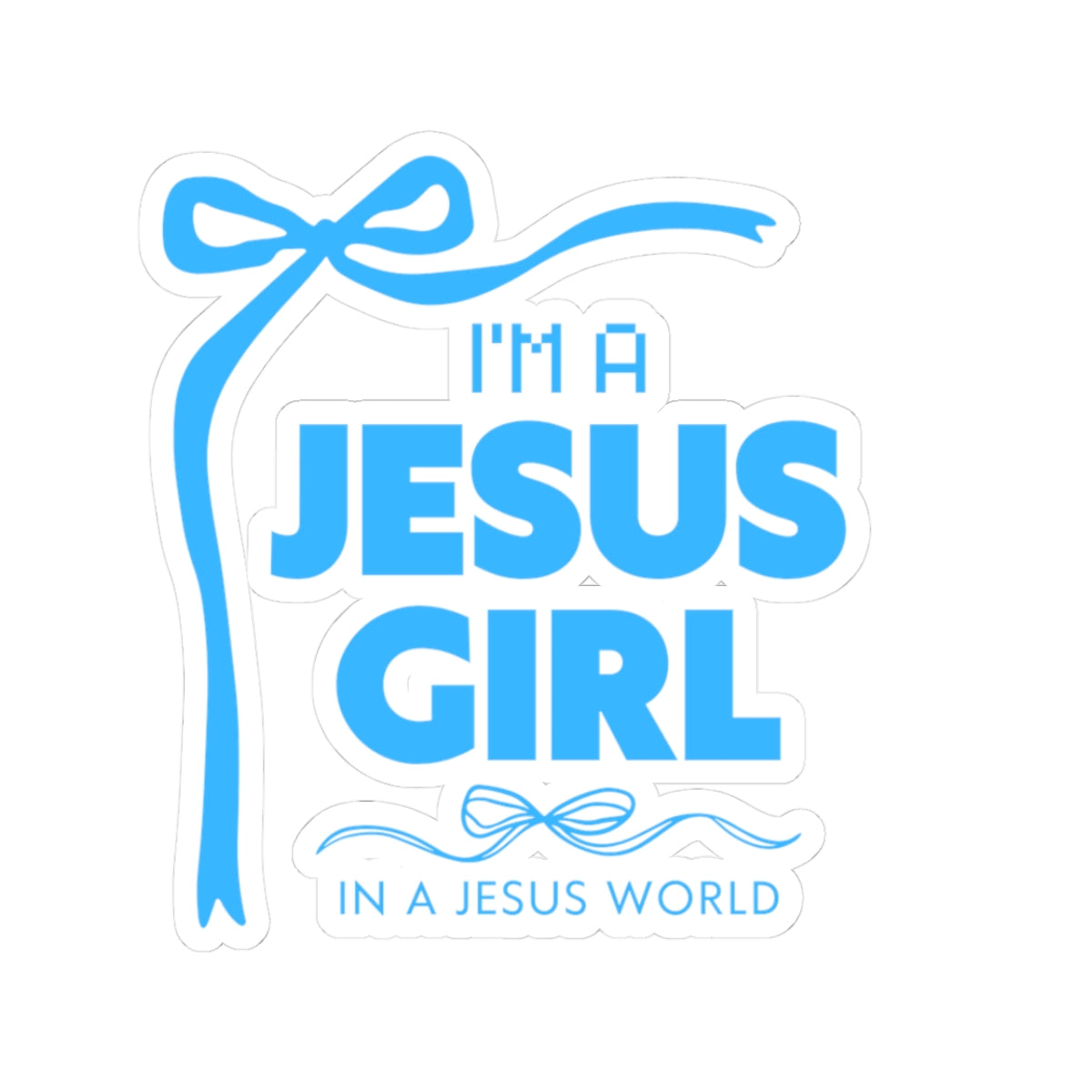 Jesus Girl sticker Blue