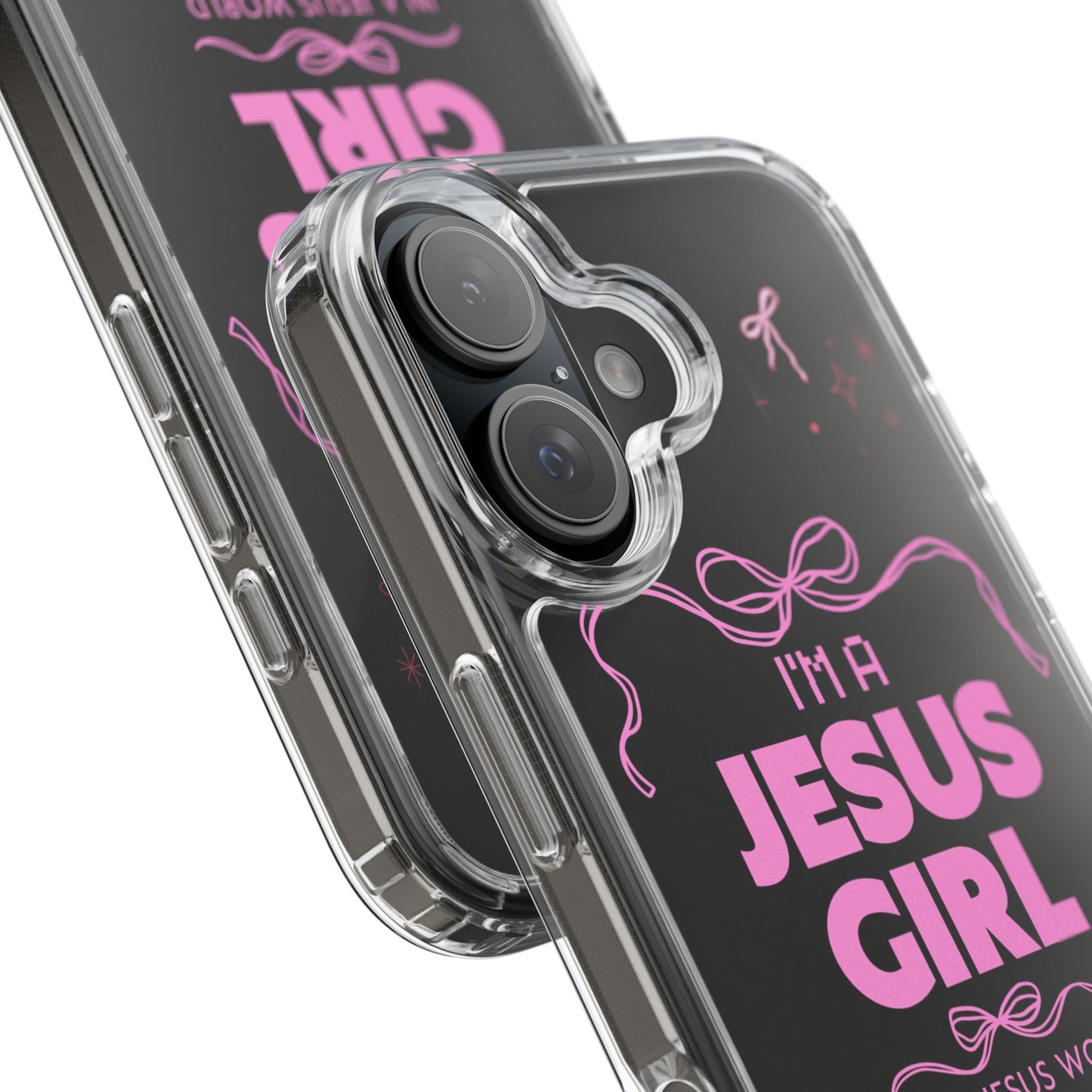 Jesus Girl Pink Phone Case | Preppy Christian Cute Faith Based Gift | Soft Pink Aesthetic Clear Tough Case