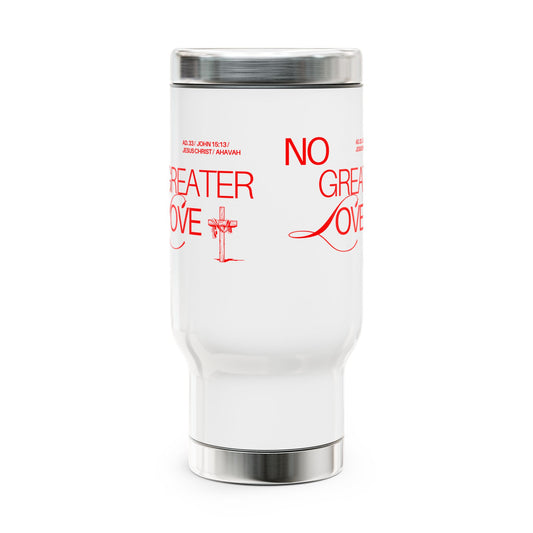 No Greater Love Red Travel Mug