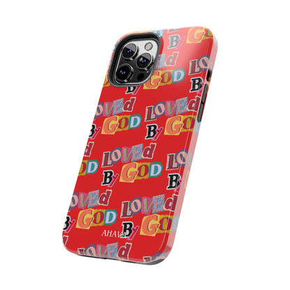 "Loved by God" Red Phone Case