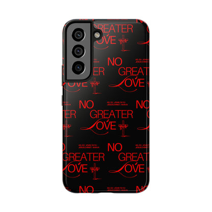 "No Greater Love" Red Phone Case